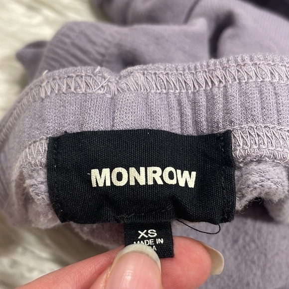 Monrow High-Waist Vintage Lounge Sweatpant Misty Lilac - Picture 3 of 9